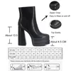 214 Ankle GOGD Quality Platform Boots Female Fashion Short Boot Black Chunky High Heel Women Shoes Big Size 41 230923 a