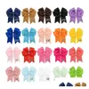 Hårtillbehör 6 tum flickor barn Grosgrain Ribbon Big Bowknot Clip Toddler Stora butik Cheer Bow Children Barrettes Hårnålar Drop Dhflz