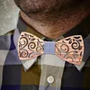 Ny vit bröllop bowtie noeud papillon trä båge slips pajaritas cravat bowties kvinnlig manlig brosch manschettknappar slips set 201027211i