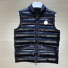 Heren gilet Designer vest Dames borduurbadge Lichtgewicht staande nek Korte puffervest Paar verdikte warme jas Topjas Donsjas