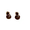 S3813 Vergoldete S925 Silber Post Unregelmäßige Ovale Emaille Ohrstecker Für Frauen High Sense Ohrringe