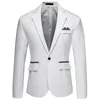 Men's Suits Single Breasted Blazer Gentleman Fashion Business Slim Fit No Iron Casual Suit Jacket For Men Wedding Work Dress