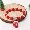 Urok bransolety świąteczne kolorowe koraliki dla kobiet kreskówek drzewo Święta Święta Śnieżki Puchy śnieżne koraliki bransoletki biżuteria dziewczęta