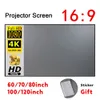 Projectieschermen Draagbaar projectorscherm Eenvoudig gordijn Anti-licht 60/70/80/100/120 inch projectieschermen voor thuis buiten kantoorprojector 230923