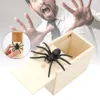 Halloween Supplies Spider Prank Box Wooden Fun Surprise Happy Box Gags Practical Joke Scare Toys Novelty Halloween Gifts for Friends 230923