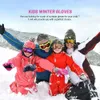 Gants de Ski d'hiver imperméables et chauds pour enfants, garçons et filles, mitaines de Ski pour enfants, neige en plein air, 230922