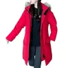 Manteau en duvet d'oie pour femme Parkas élégant hiver mi-long veste à capuche véritable loup col en fourrure manteau épaissi Wade chaud grande taille 3XL manteau