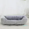 Canis canetas cama para cão gato animal de estimação quadrado canil de pelúcia médio pequeno cão sofá cama almofada pet calmante cama do cão casa suprimentos para animais de estimação acessórios