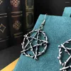 Dangle Oorbellen Goth Opknoping Drop MetalEarrings Voor Vrouwen Punk Halloween Pentagram Piercing Oorbel Sieraden Groothandel Dropship VGE020