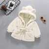 Donsjas 1-6 jaar Baby Meisjes Jas Winter Warm Nepbont Voor Kerstmis Prinses Bovenkleding Mode Luipaard Kinderkleding