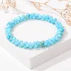 Strand Bone Shape Shell Bead Bracelet Natural Seawater Stretch Energy Yoga Bangle Jewelry Gifts For Women Men