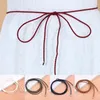 Paski Kobiety skórzany pasek Plejony stały kolor tkanin wiązane ramy ultra-cienkie łańcuch chude sukienki sznurkowe 160 cm
