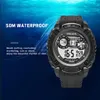 SMAEL 2020 hommes montres 50m étanche SMAEL haut marque LED montres de Sport S choc armée montres hommes militaire 1390 LED Digital267W