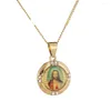 Pendentif Colliers Jésus Portrait Pendentifs Collier Père Céleste Croix Chrétienne Chaîne Bijoux