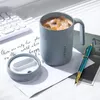 Water Bottles 1pc Grey Creative PP Liner Drinking Cup Portable Office Large Capacity Covered Milk Coffee Gift For Kitchen Travel Domestic 230923