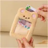 Labels Tags Wholesale Kawaii Plush P Ocard Holder Rabbit Bear Cat Kpop Idol O Card Girl Cute Keychain Id Credit Bank Protector Sta Dhsgi