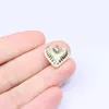 Charms 10pcs Nice Polished Surface 3D Heart DIY Handcraft Women Girl Fashion Jewelry Nickel Leaf Cadmium Free