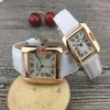 Top rose gold watch men and women couple leather waterproof 25mm 31mm bracelet fashion gold bracelet ladies watch282L