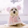 Dog Apparel Party Cosplay Small Clothes Winter Warm Comfortable Pet Cloak Pajamas Hoodies Blanket Nightgown