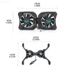 منصات تبريد الكمبيوتر المحمول Mini Octopus Cryiatiator Claper Cooler Cooler Fan قابلة للطي USB وسادة التبريد مروحة مزدوجة للكمبيوتر المحمول للكمبيوتر الشخصي - Black L230923