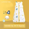 Rompers born Zipper Sleepsack Swaddle Wrap 3 6 9M Baby Short Sleeve Cotton Cartoon Sleeping Bag Envelope Diaper Blanket Bedding 230923