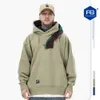 Os Hoodies dos homens Moletons Fgss Desgaste | 2023 outono/inverno nova marca de moda emenda irregular cor sólida funcional com capuz solto sweaterv1ex