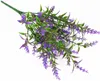 Decorative Flowers Artificial Lavender 7 Forks 35cm Outdoor Grass Plants Faux Plastic Bouquet Decoration