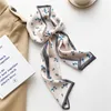 Scarves Print Silk Skinny Ribbon Scarf Women Luxury Hair Hand Bag Wrist Foulard Neck Tie Female Headband Bandana 110x13cm Scarves 230831