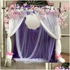 Sashes 48/72Cm 10 Meters Sheer Crystal Organza Tle Roll Fabric For Wedding Decoration Diy Arches Chair Party Favor Supplies 751 Drop Otsej