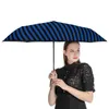 Paraplyer randiga Halloween 8 revben Auto paraplyblå och svart kolfiber ram vindbeständig lighvikt för hane