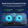 Laptop Cooling Pads Q100 17inch Gaming Laptop Cooler Fan Led Screen Two USB Port 2600RPM Laptop Cooling Pad Notebook Stand For Laptop L230923