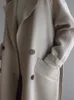 Mélanges de laine pour femmes veste en laine Beige femmes automne hiver décontracté revers longs manteaux femme élégant Vintage mode coréenne lâche surdimensionné pardessus 230922