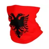 Halsdukar albansk flagg bandana nacke gaiter tryckt magisk halsduk multi-use cykling vandring unisex vuxen vinter