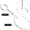 Porte-clés en acrylique vierge, 60 pièces, 2 pouces de diamètre, disques ronds transparents en acrylique, cercles avec porte-clés fendu en métal, anneaux 1233Y