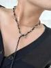 Винтажное ожерелье ручной работы с ажурной звездой Egirl Y2k, металлические бусины, веревочное колье для женщин, модные украшения унисекс