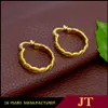 14 K YELLOW GOLD GF ED IP HOOPS CIRCLE HINGE HOOP MEDIUM LARGE EARRINGS219j