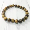 MG0339 سوار Grand Tiger Eye Stone Stone Rights Lega Yoga Bracelet Mala Beads Self Expression2340