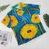 Chemises décontractées pour hommes Champ de pissenlit Chemise ample Hommes Plage Art abstrait Graphique hawaïen Manches courtes Blouses surdimensionnées élégantes