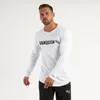 Men's T -skjortor Spring Autumn Men Long Sleeve T Shirt Jogger Sports Fitness Bomull