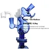 Glasbong Duck Design Bohrinsel Dab Rigs Kleiner Bubbler-Becher Recycling-Wasserpfeifen Blaue Rauchpfeifen mit 14-mm-Quarz-Banger