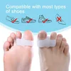 Voetverzorging 2 stks = 1 paar Siliconen Twee Gat Teen Separator Gel Voet Vinger Protector Bunion Orthopedische Hallux Valgus Guard Stijltang Pedicure 230923