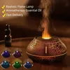 1pc Crackle Verf Vlam Aroma Diffuser Simulatie Vlam Luchtbevochtiger Cool Mist Luchtbevochtiger Stille Ultrasone Luchtbevochtigers