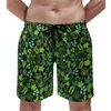 Men's Shorts Tropic Plant Board Dark Leaves Cute Hawaii Beach Short Pants Pattern Sportswear Fast Dry Swimming Trunks Gift Idea