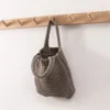 Einkaufstaschen Gestrickte Handtasche für Damen Strand Öko-Tasche Lässige leichte Schultertasche Weiblicher Boho-Stil Gewebter Bolsos Shopper 230923