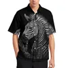 Chemises décontractées pour hommes Zebra Chemise ample Hommes Plage Néon Peinture colorée Hawaii Design Manches courtes Blouses surdimensionnées drôles