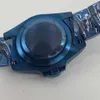 2021 Nouvelle montre pour hommes Noir Céramique Lunette SUB Montres Brillant Bleu Placage En Acier Inoxydable Automatique Mécanique Hommes Montres 40mm MAD262q