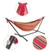 Hamacs Hamac pour 2 personnes avec support en acier peu encombrant et sac de transport portable rouge 230923