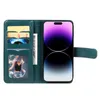 Luxury Magnetic Flip Phone Case för iPhone 15 14 13 12 Pro Max Samsung Galaxy Z Folding Fold3 Fold4 S23 Ultra S22 A34 A54 A24 A25 A13 A14 Multifunktionell plånbokskal