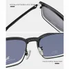 Fashion Sunglasses Frames Men's Business Myopia Glasses Frames Integrated Clips Polarized TAC Sunglasses Magnetic Clip Square Spectacle Eyewear F94015 230923