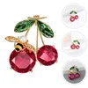 Broches cristal décor cerise abeille broche femmes femmes broches mode esthétique cuivre mariée